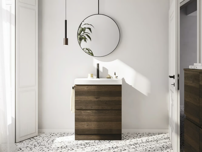 HO.ME PLUS 01 - Floor-standing single vanity unit with mirror _ Arbi Arredobagno